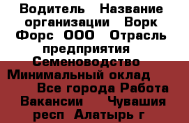 Водитель › Название организации ­ Ворк Форс, ООО › Отрасль предприятия ­ Семеноводство › Минимальный оклад ­ 42 900 - Все города Работа » Вакансии   . Чувашия респ.,Алатырь г.